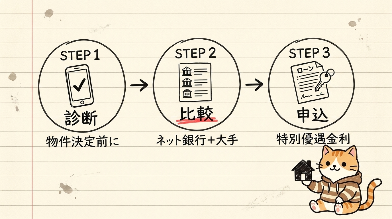 サブ3：比較サービス使い方3ステップ